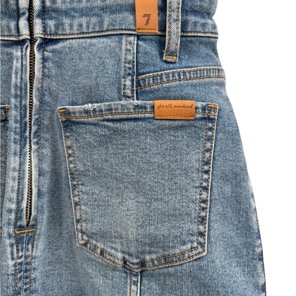 7 For All Mankind Denim Blue Midi Dress - Picture 4 of 12